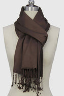 Brown Pashmina Satin Scarf